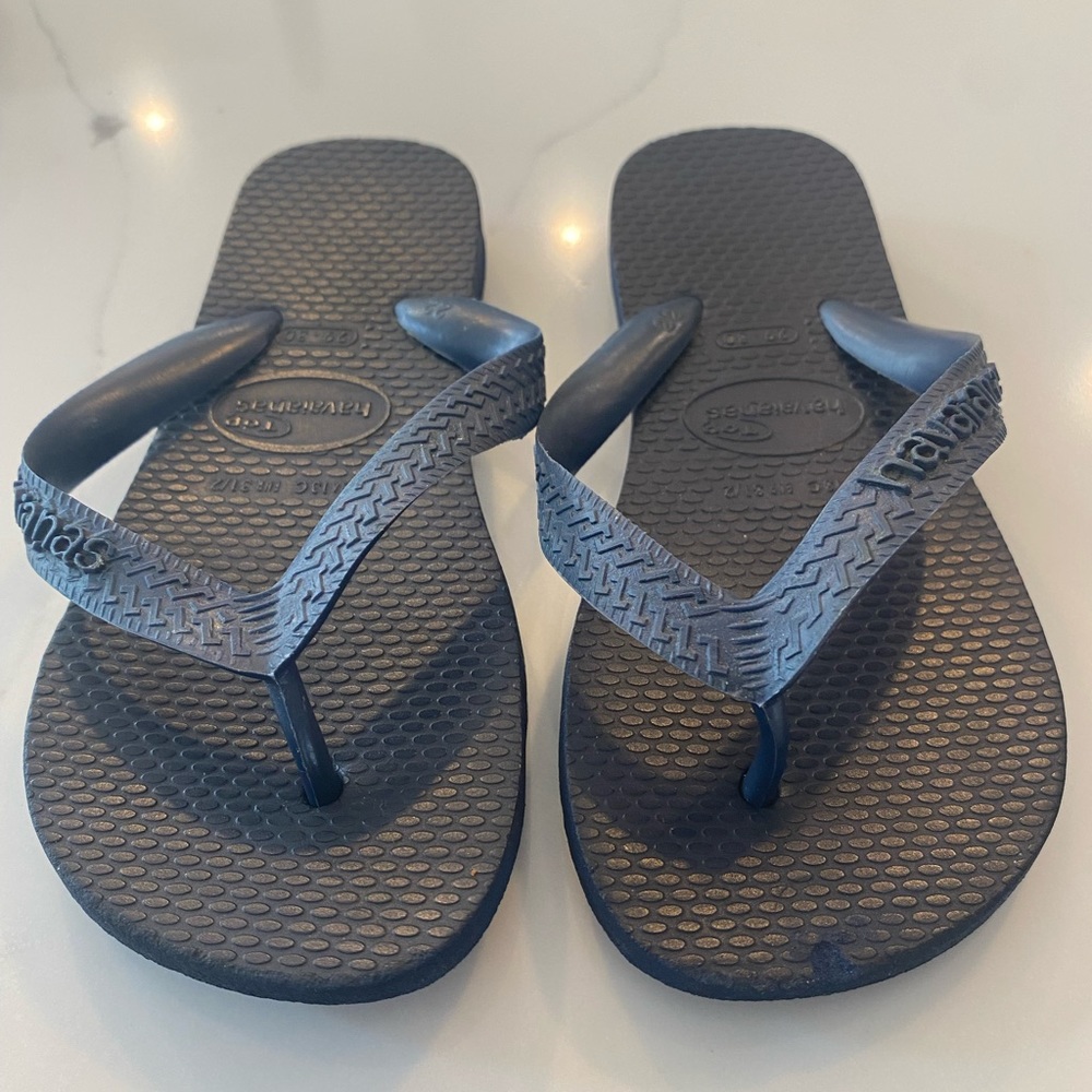 Kids Havaianas Flip Flops- navy blue - unisex